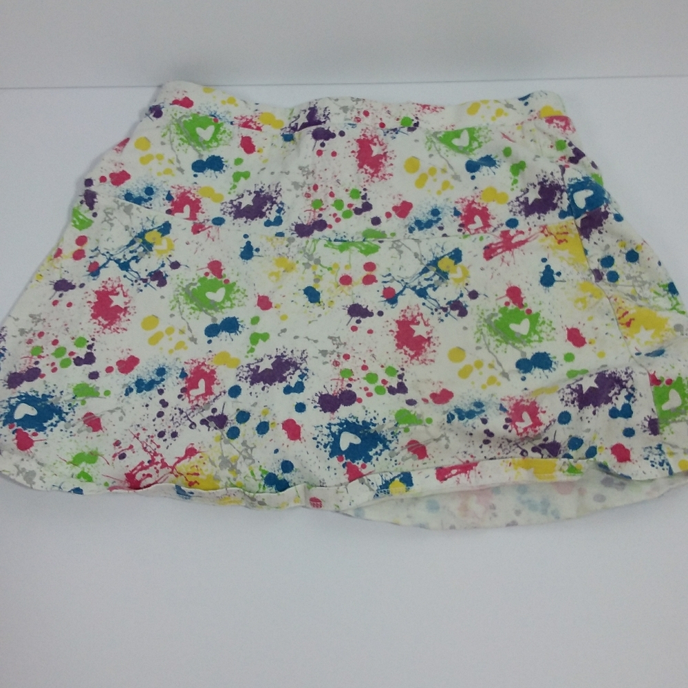 Falls Creek Multicolor Splatter Mini Skirt